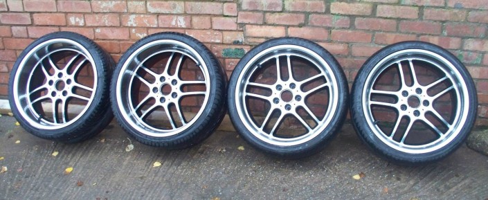 faux polished aluminium alloy wheels