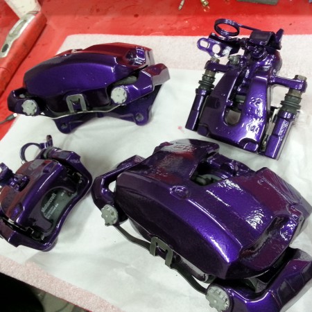 Focus RS Brake Cadburys purple Caliper Painting Nottingham Derby and Long Eaton