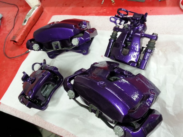 Focus RS Brake Cadburys purple Caliper Painting Nottingham Derby and Long Eaton