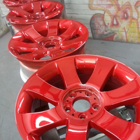 BMW Candy Red Alloy Wheel Painting Nottingham, Derby & Long Eaton