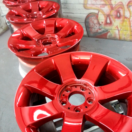 BMW Candy Red Alloy Wheel Painting Nottingham, Derby & Long Eaton