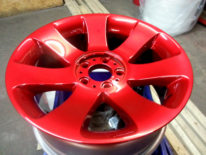 BMW Candy Red Alloy Wheel Painting Nottingham, Derby & Long Eaton