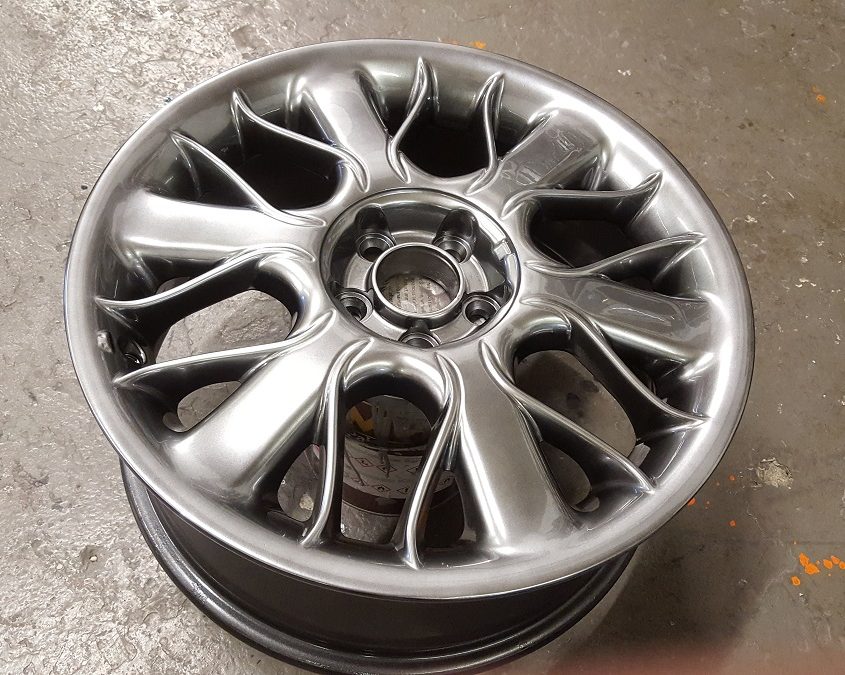 Rover alloy wheels shadow chrome effect finish