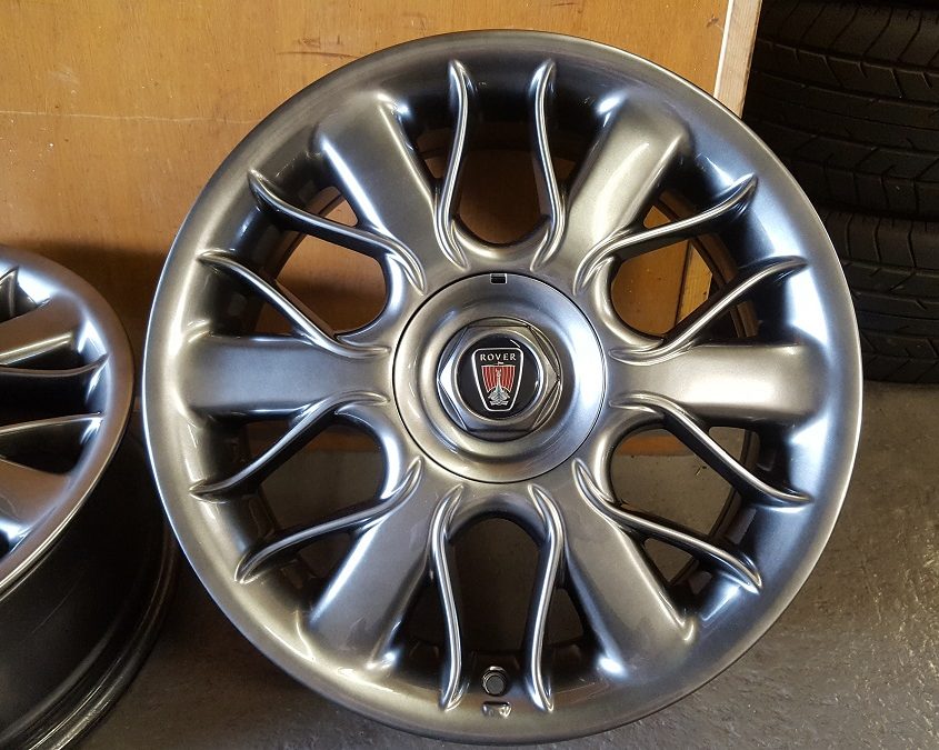 Rover alloy wheels shadow chrome effect finish