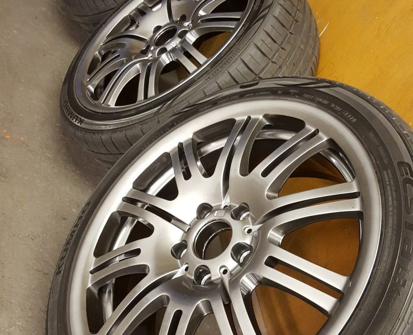 BMW alloy wheels shadow chrome effect finish Nottingham, Derby & Long Eaton