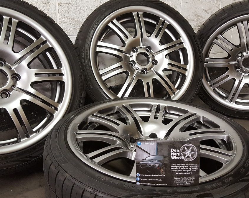 BMW alloy wheels shadow chrome effect finish Nottingham, Derby & Long Eaton