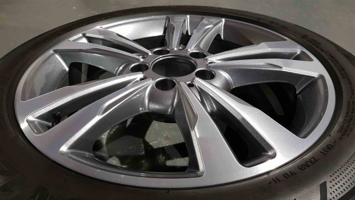 gunmetal grey custom diamond cut CNC machine alloy wheel refurbishment derby nottingham east midlands