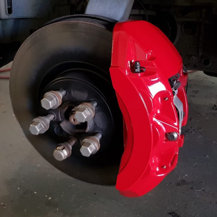 brembo brake calipers painted in high gloss red london, nottingham, derby and long eaton