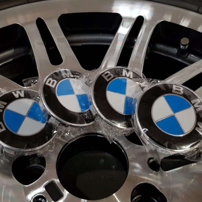 BMW M3 diamond cut alloy wheels and new centre caps