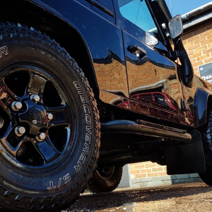 machine polishing and paintwork correction and detailing - Land Rover Defender