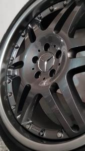 split rim alloy wheel refurbishment, full strip and refurb and reseal Mercedes AMG Brabus wheels