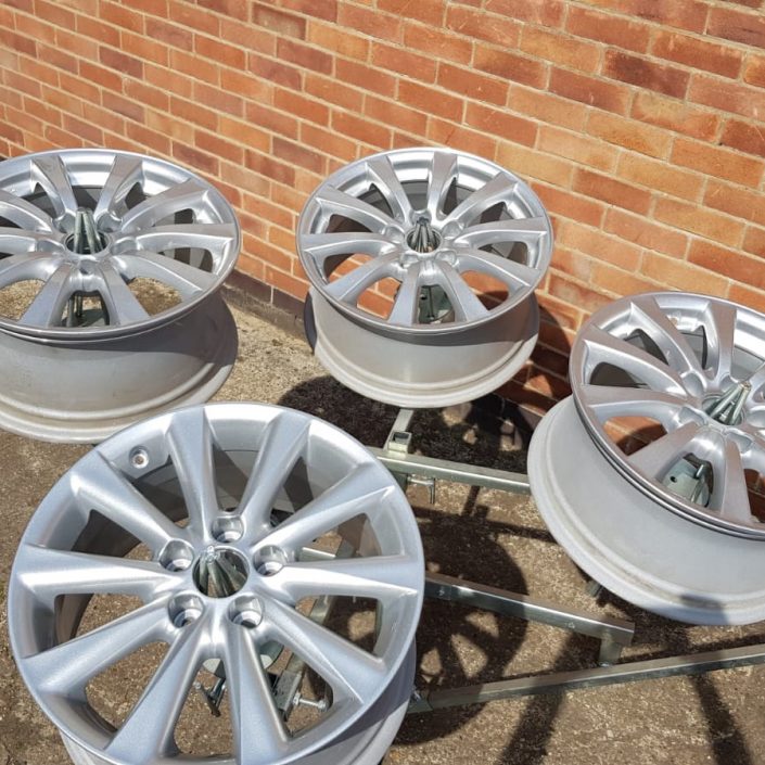 Silver OEM alloy wheel refurbishment Derby, Nottingham